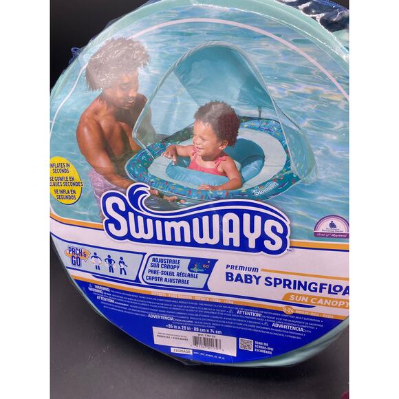 SwimWays, Essential Baby Spring Float with Sun Canopy - Picture 3 of 3